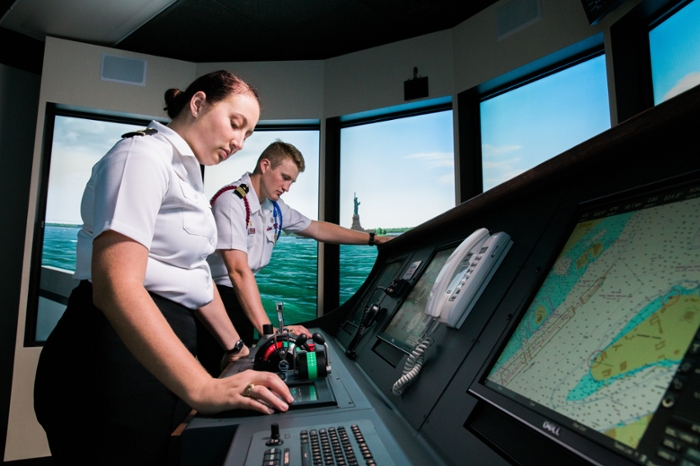 TAMMA cadets in simulator