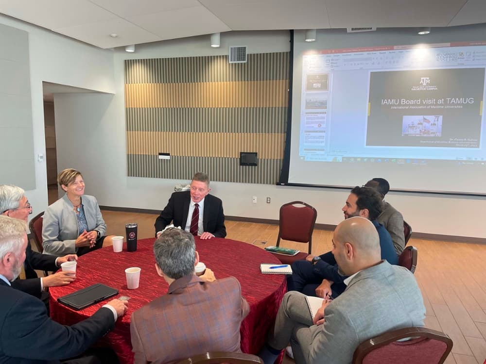 University leaders with the visiting IAMU board members